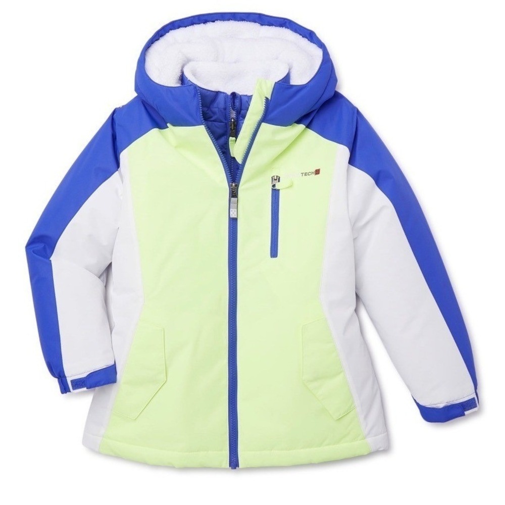 Swiss Tech Girls 4-in-1 Hooded Puffer Jacket – Size Small,‎ Zip Outerwear